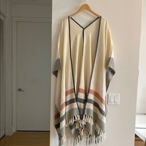 Loft Striped Fringe Wrap